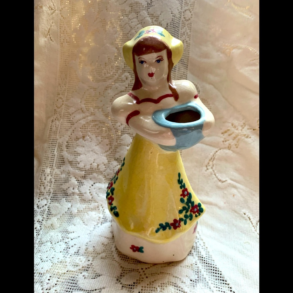 Vintage California Pottery girl vase